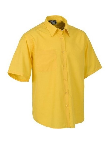 Camisa de manga corta con bolsillo amarilla merchandising