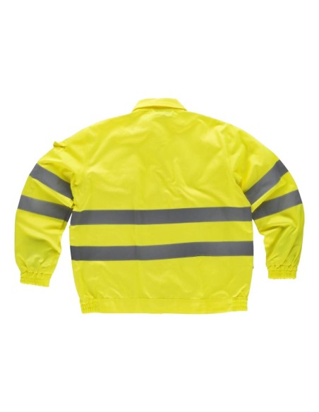  Chaqueta monocolor con reflectantes y bolsillos amarillo a.v.