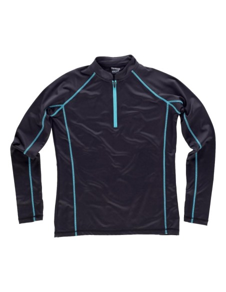 Sudadera servicios negro turquesa