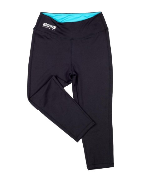 Pantalon servicios negro turquesa