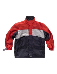 Parka sport rojo gris negro 2