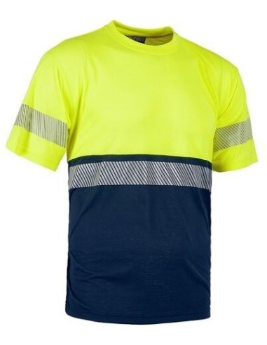 Camiseta combinada en manga corta de alta visibilidad