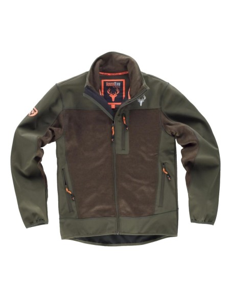 Workshell sport verde caza/marron