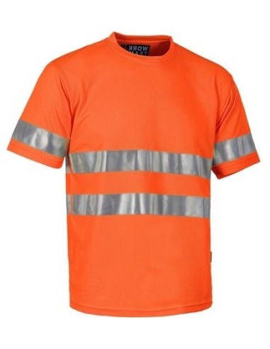  Camiseta con bandas reflectantes de manga corta