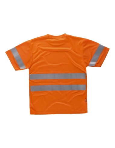  Camiseta con bandas reflectantes de manga corta naranja a.v.