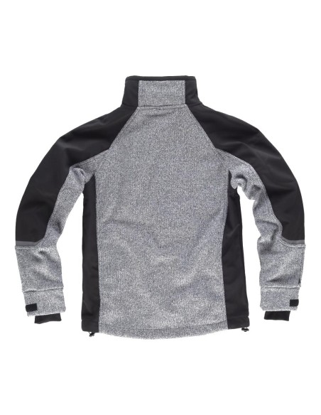  Workshell sport gris jaspeado negro
