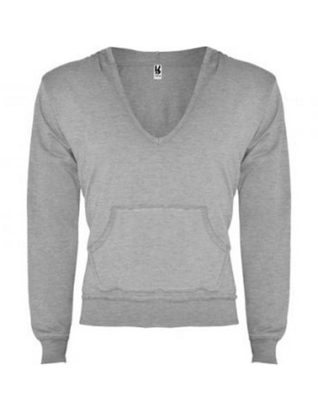  Sudaderas con capucha para personalizar de mujer Roly AMANDUS T/L marino gris claro
