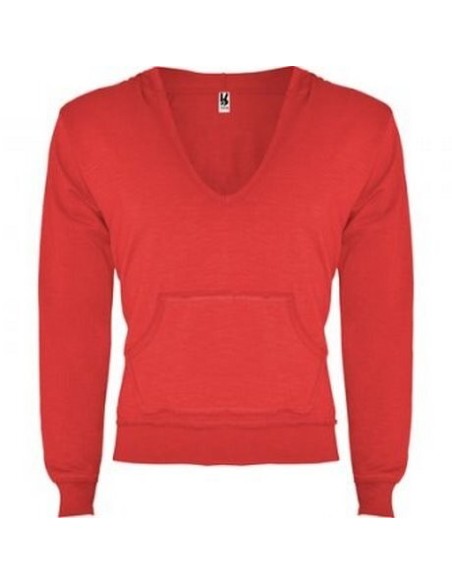  Sudaderas con capucha para personalizar de mujer Roly AMANDUS T/L marino grabada roja