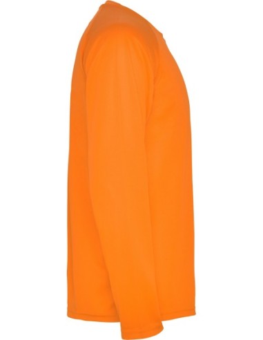  Camiseta técnica Roly MONTECARLO L/S naranja fluor