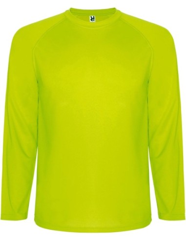  Camiseta técnica Roly MONTECARLO L/S amarillo fluor
