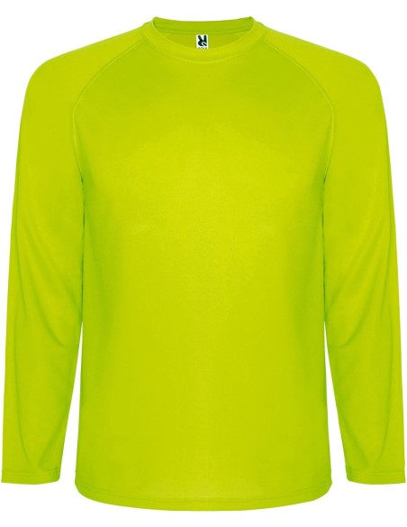  Camiseta técnica Roly MONTECARLO L/S amarillo fluor