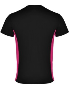 Camiseta técnica Roly TOKYO negro/fucsia