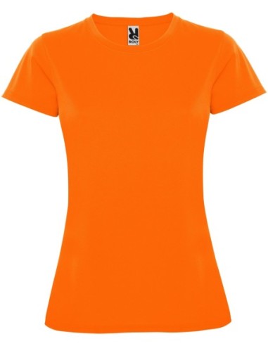  Camiseta técnica Roly Montecarlo naranja fluor