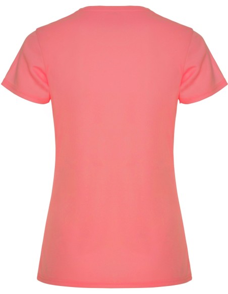  Camiseta técnica Roly Montecarlo coral fluor