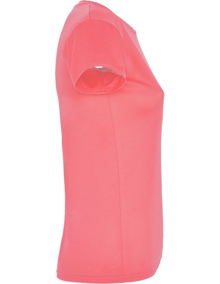  Camiseta técnica Roly Montecarlo coral fluor