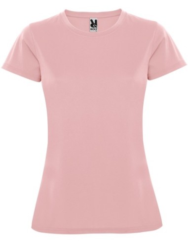  Camiseta técnica Roly Montecarlo rosa claro