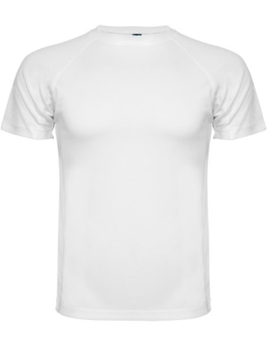  Camiseta técnica MONTECARLO manga corta unisex Roly 135 gr blanco