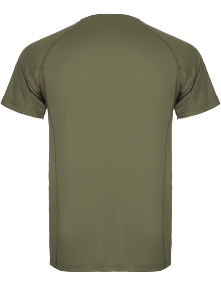  Camiseta técnica MONTECARLO manga corta unisex Roly 135 gr verde militar