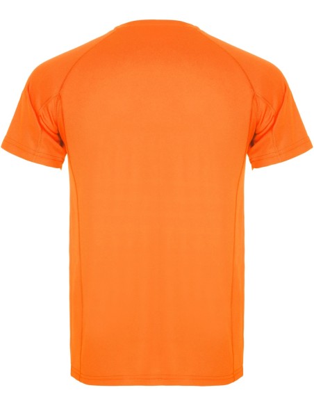  Camiseta técnica MONTECARLO manga corta unisex Roly 135 gr naranja fluor