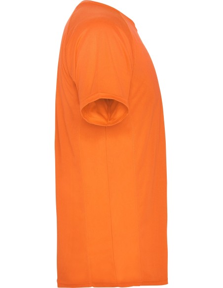  Camiseta técnica MONTECARLO manga corta unisex Roly 135 gr naranja fluor
