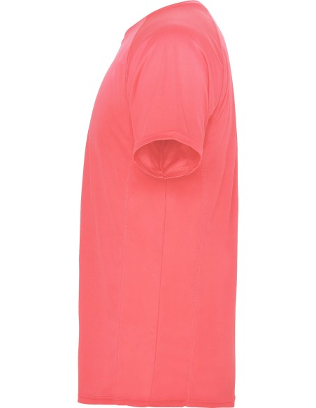  Camiseta técnica MONTECARLO manga corta unisex Roly 135 gr coral fluor