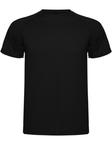  Camiseta técnica MONTECARLO manga corta unisex Roly 135 gr negro