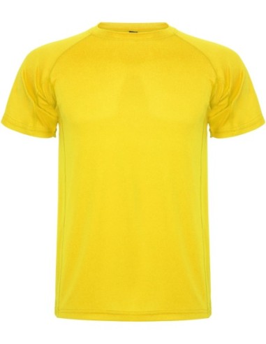  Camiseta técnica MONTECARLO manga corta unisex Roly 135 gr amarillo