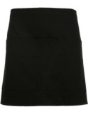 Delantal Classic Roly corto de sarga negro con bolsillos