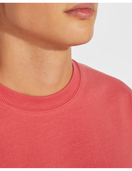  Camiseta Gruesa De Hombre En Manga Corta De Algodón VEZA Roly rojo crisantemo