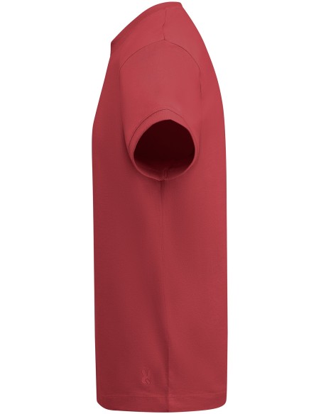  Camiseta Gruesa De Hombre En Manga Corta De Algodón VEZA Roly rojo crisantemo