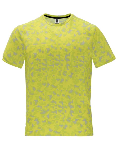  Camiseta técnica ASSEN Roly pixel amarillo fluor