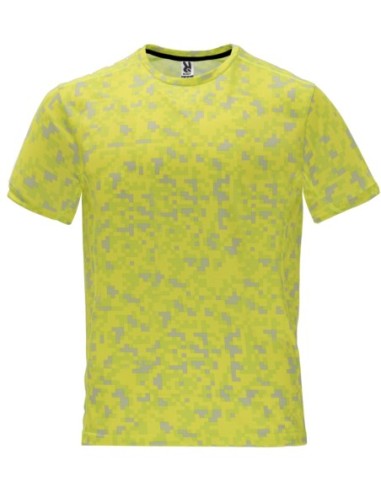 Camiseta técnica ASSEN Roly pixel amarillo fluor