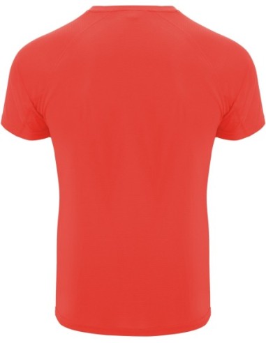  Camiseta técnica Roly BAHRAIN coral fluor