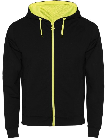 Sudadera FUJI Roly negro/amarillo fluor