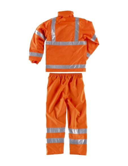  Impermeable fluor naranja