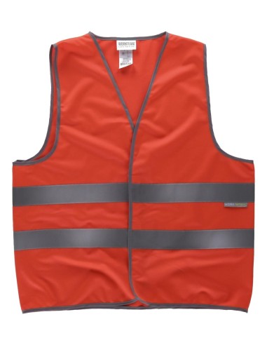 Chaleco fluor rojo a.v.