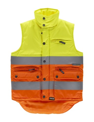 Chaleco fluor amarillo a.v.  naranja a.v.
