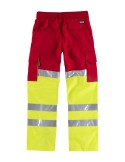Pantalón fluor Gzira con cintas reflectantes y refuerzos
