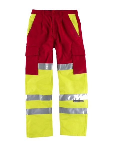  Pantalon fluor rojo amarillo a.v.
