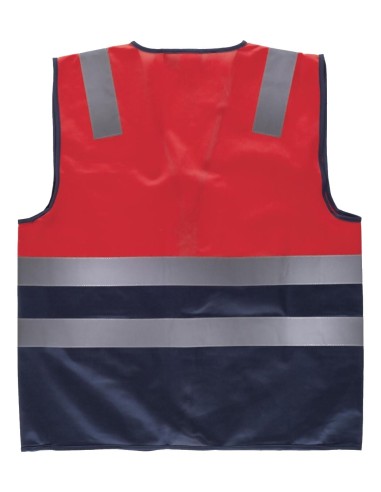  Chaleco fluor rojo a.v. marino