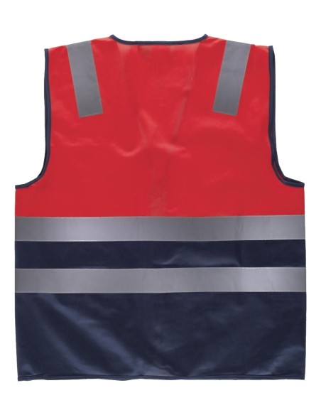  Chaleco fluor rojo a.v. marino