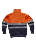 Sudadera fluor combinada con cintas reflectantes