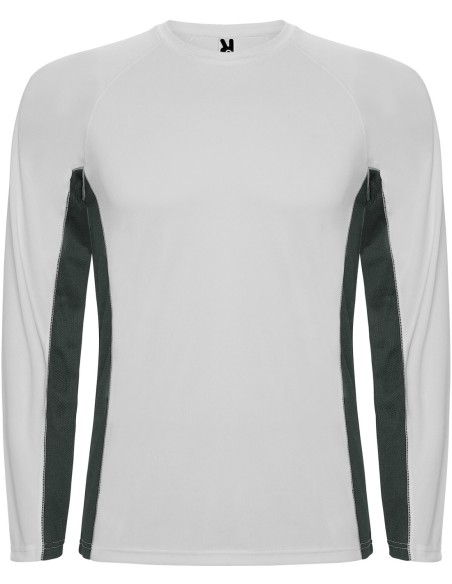  Camiseta Roly SHANGHAI T/S blanco/plomo oscuro