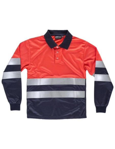 Polo fluor rojo a.v. marino