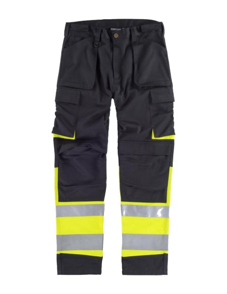 Pantalon fluor negro amarillo a.v.