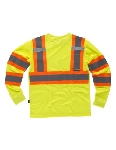 Camiseta fluor amarillo a.v.  naranja a.v.
