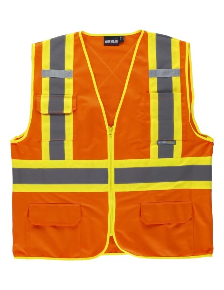  Chaleco fluor naranja av amarillo av