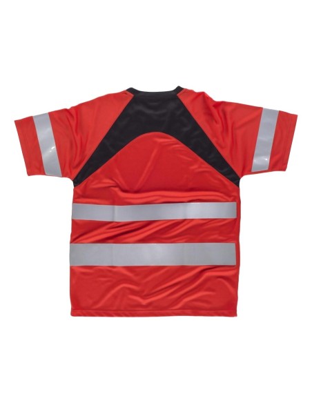  Camiseta fluor rojo negro
