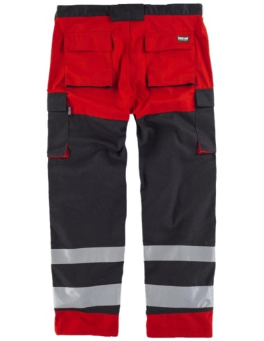  Pantalon fluor negro rojo