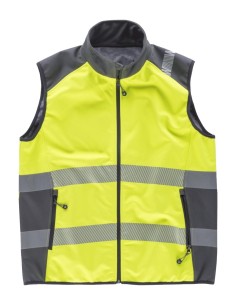 Chaleco fluor amarillo a.v. gris oscuro